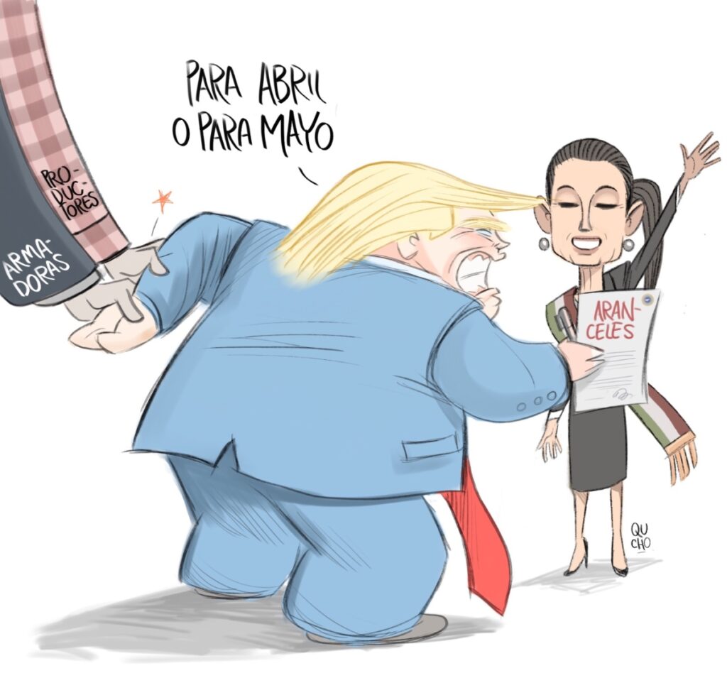 Cartón Qucho sobre los aranceles de Trump 