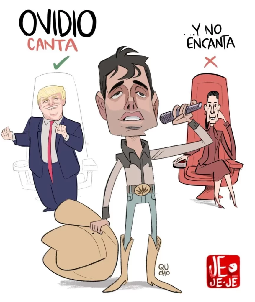 Cartón de Qucho sobre el narcotraficante Ovidio Guzmán