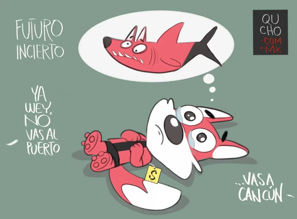 Cartón de Qucho sobre el Atlas, Zorry está preocupado