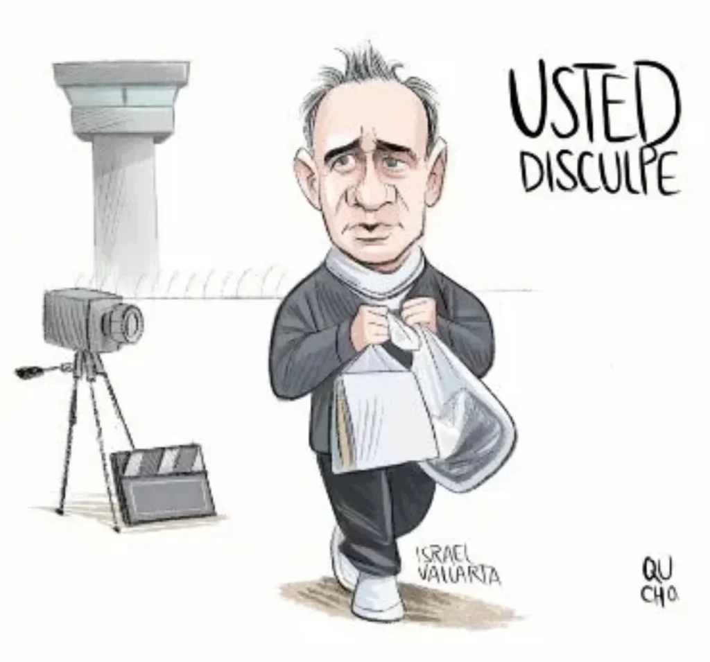 Cartón de Qucho sobre Israel Vallarta