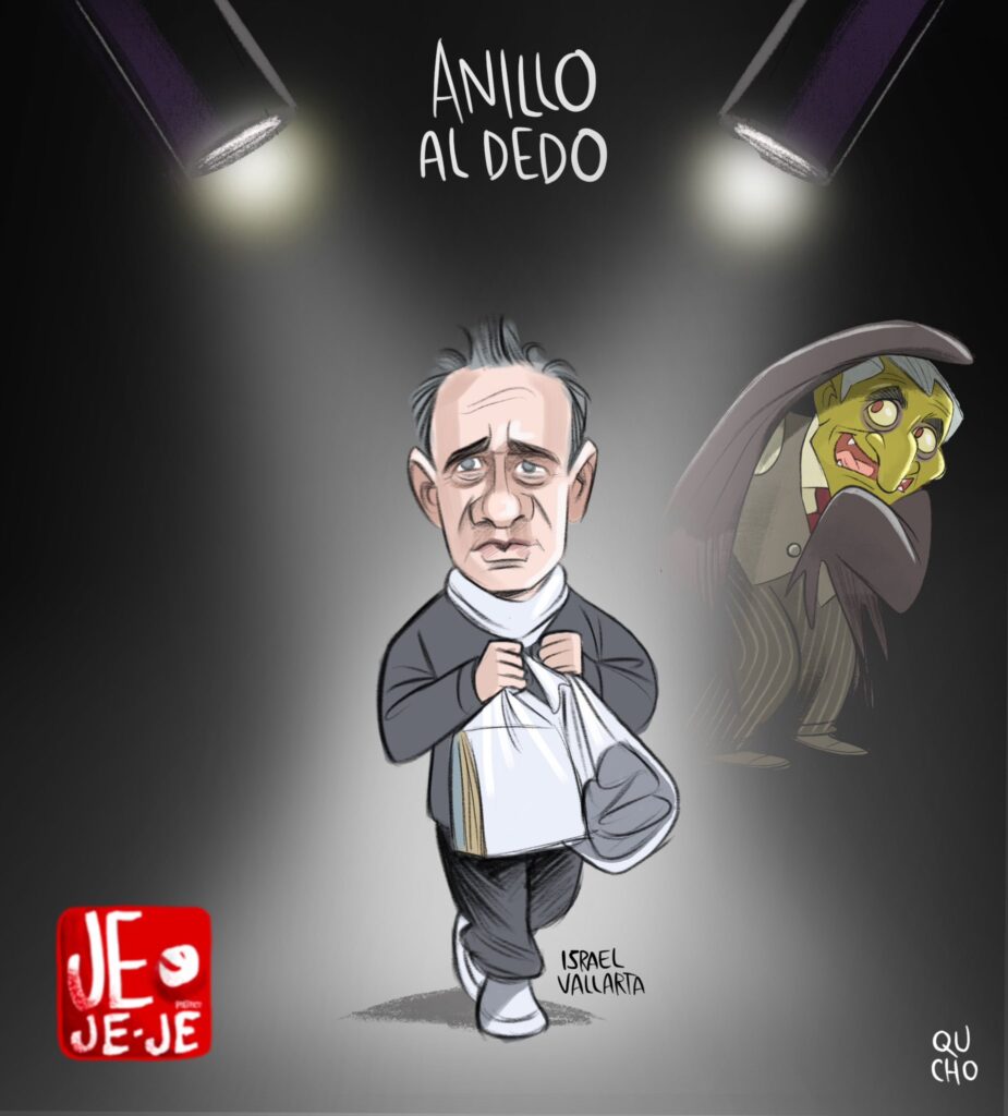 Cartón de Qucho sobre Israel Vallarta