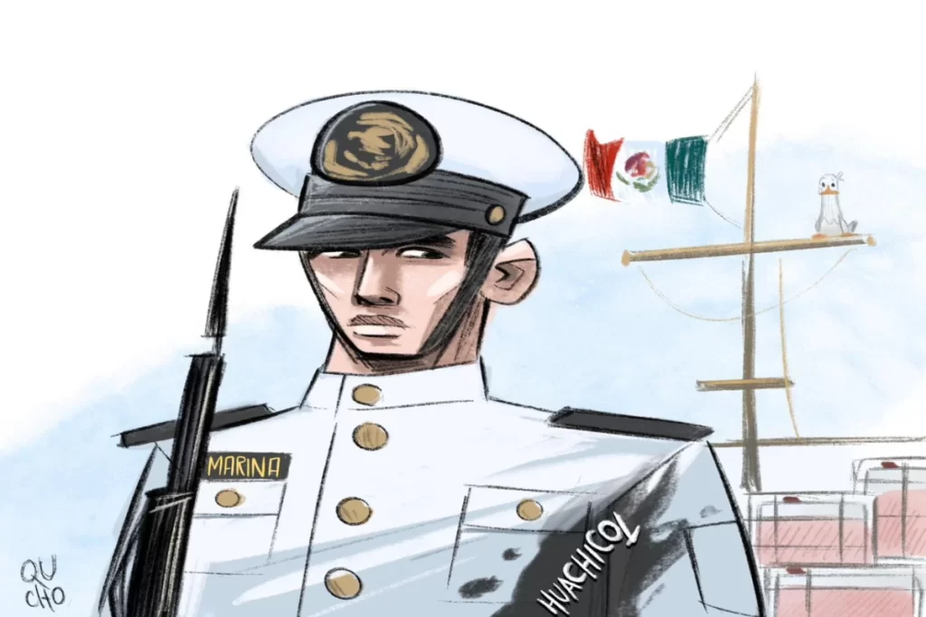 Cartón de Qucho Monero sobre el huichol fiscal