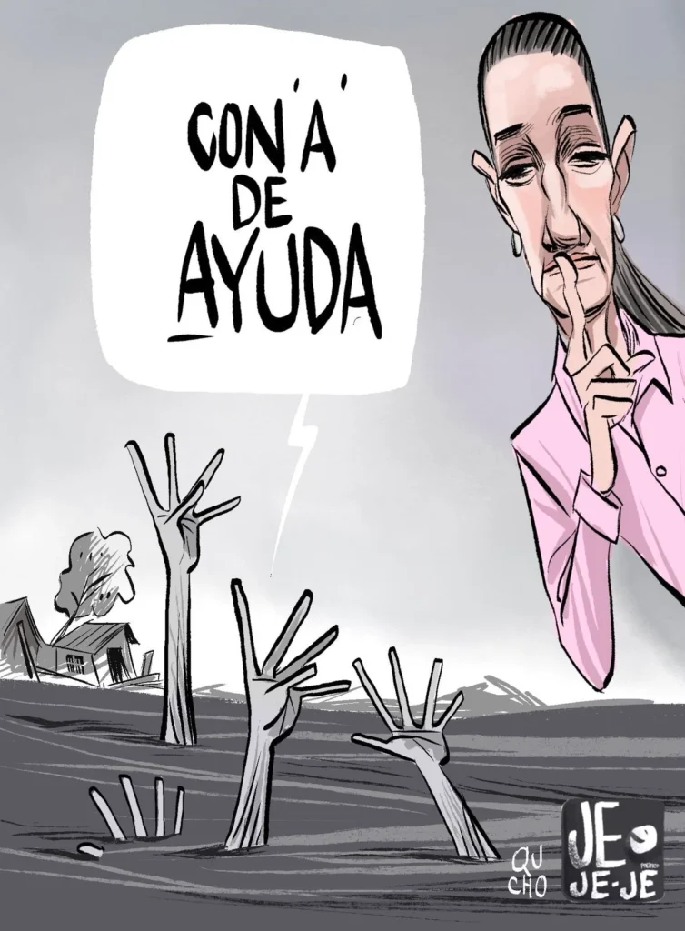 Cartón de Qucho Monero sobre las inundaciones