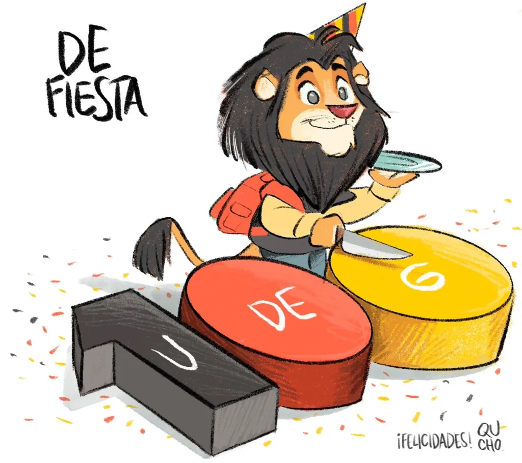 Cartón de Qucho Monero sobre los 100 años de la UdeG