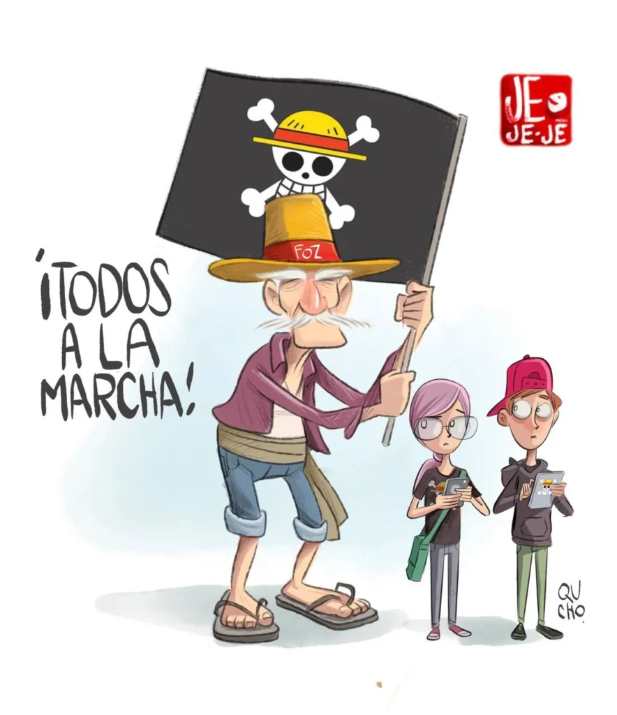 Cartón de Qucho Monero sobre la Generación Zeta