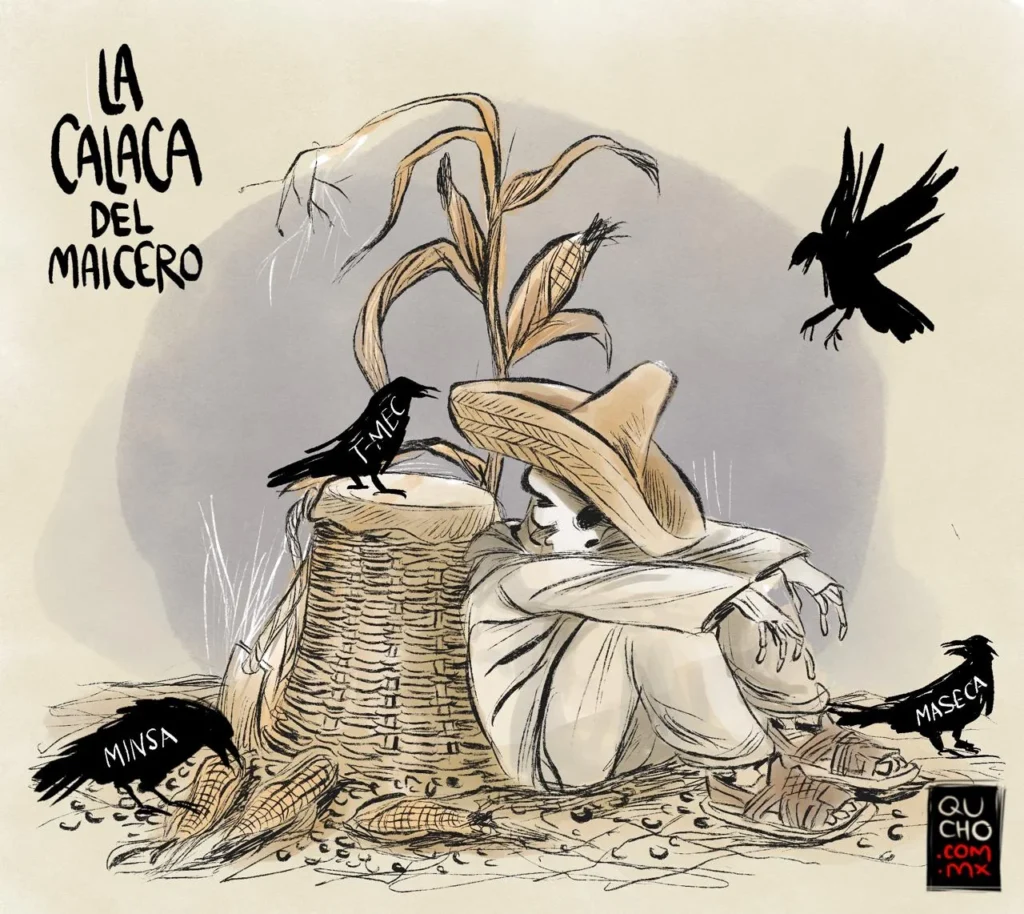 Cartón de Qucho Monero sobre la situación del campo
