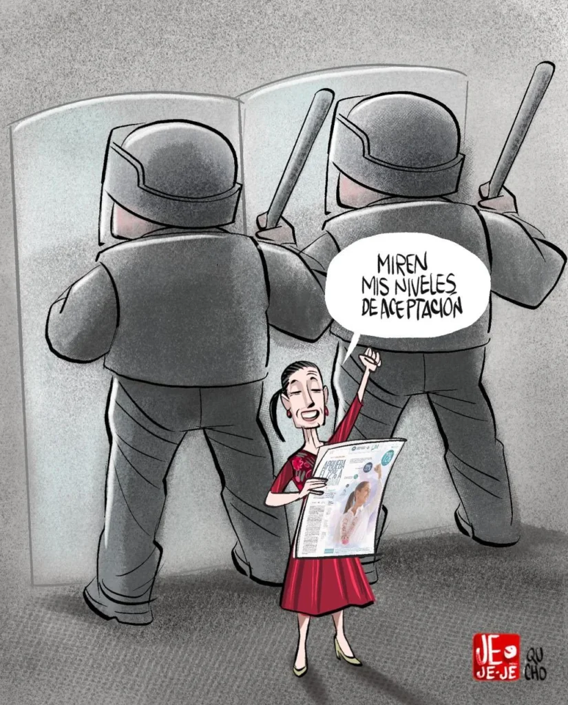 Cartón de Qucho Monero sobre la Presidenta Claudia Sheinbaum