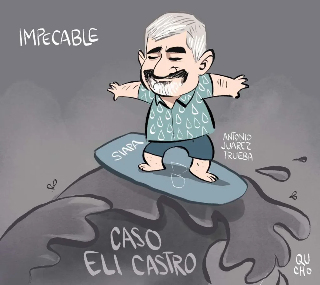 Qucho Monero dedica su cartón al director del Siapa