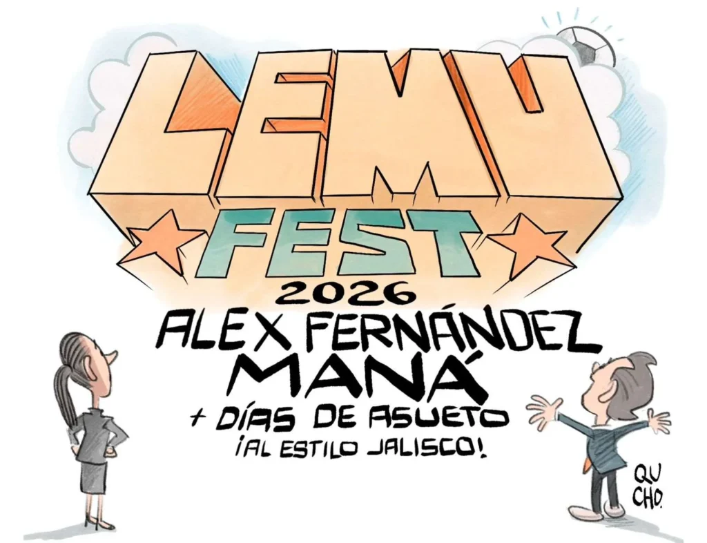 Cartón de Qucho Monero sobre el Lemu Fest