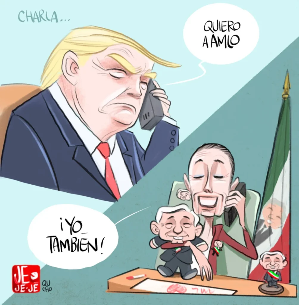 Cartón de Qucho Monero sobre la Presidenta Claudia Sheinbaum