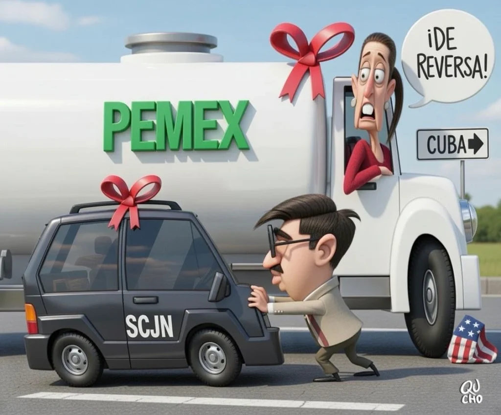 Cartón de Qucho sobre Pemex