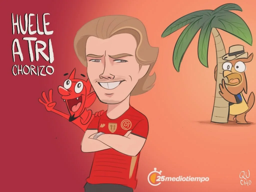 Cartón de Qucho sobre el Toluca