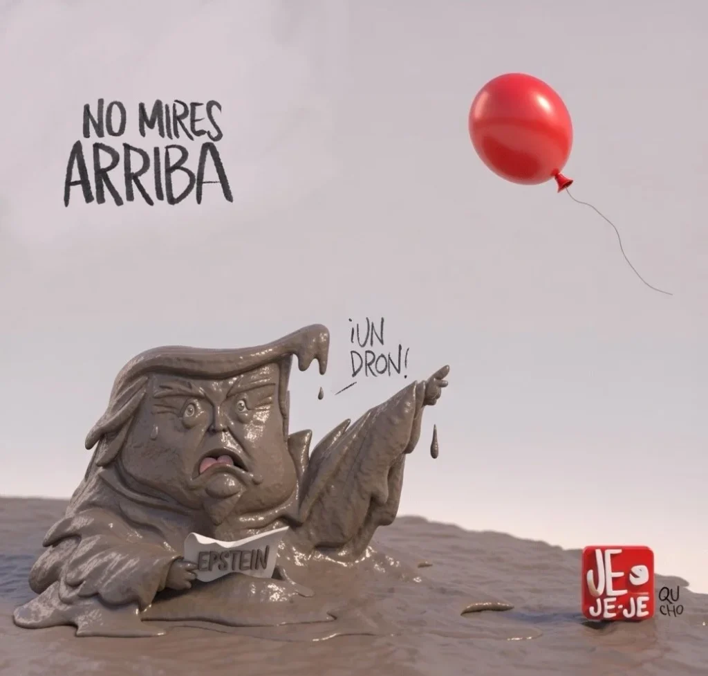 Cartón de Qucho sobre Trump