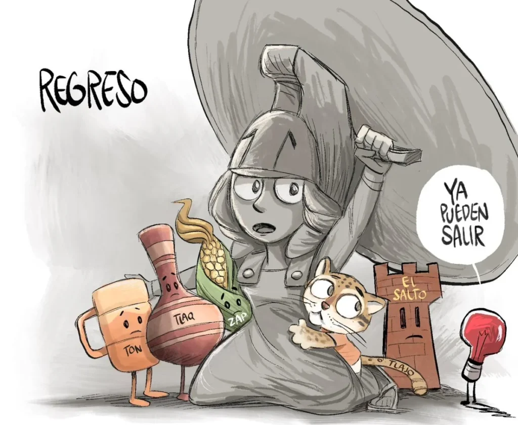 Cartón de Qucho sobre la desactivación del Código Rojo