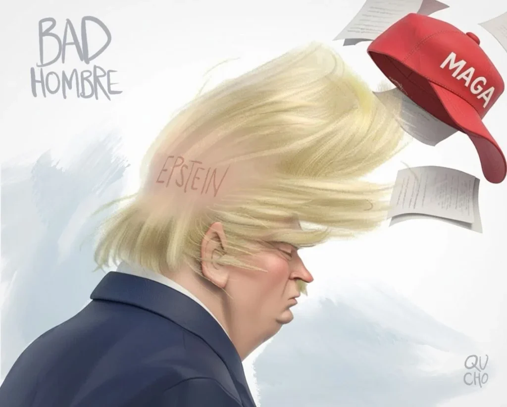 Qucho Monero dedica su cartón a Donald Trump