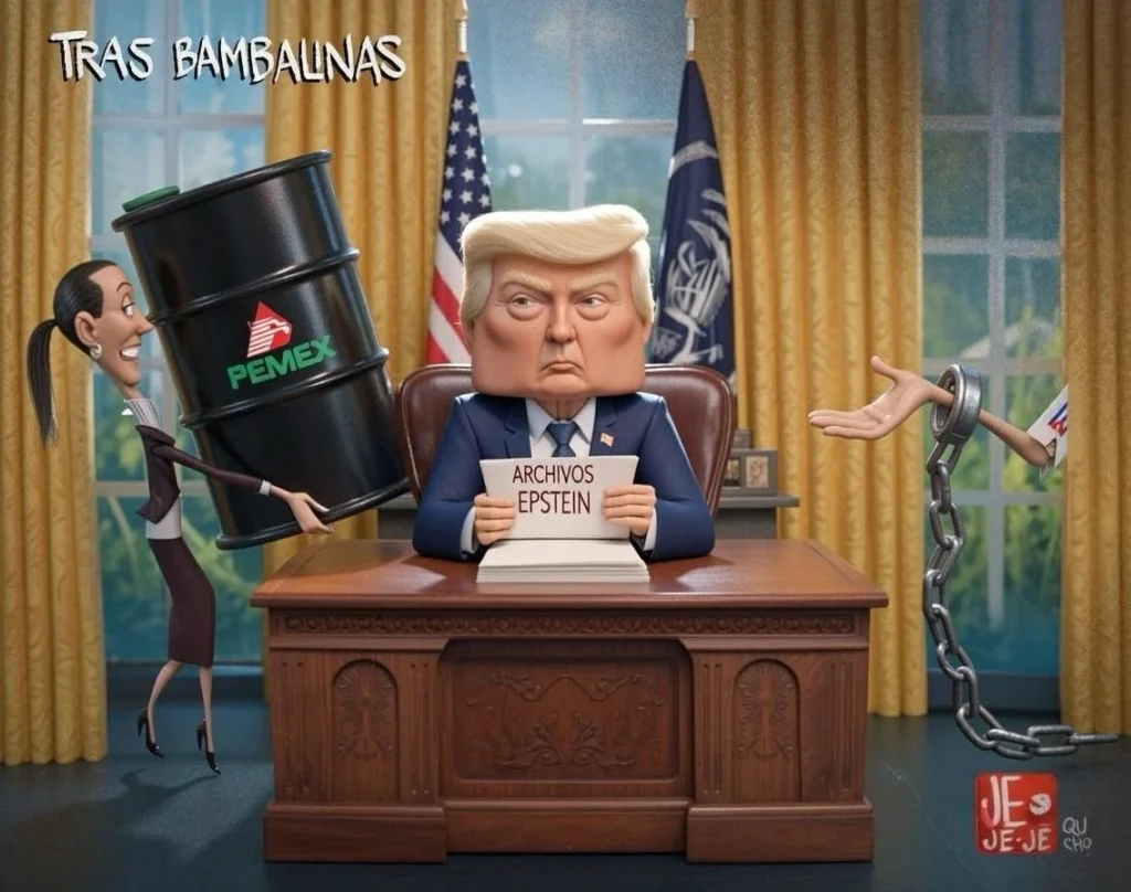 Cartón de Qucho Monero sobre la Presidenta Sheinbaum