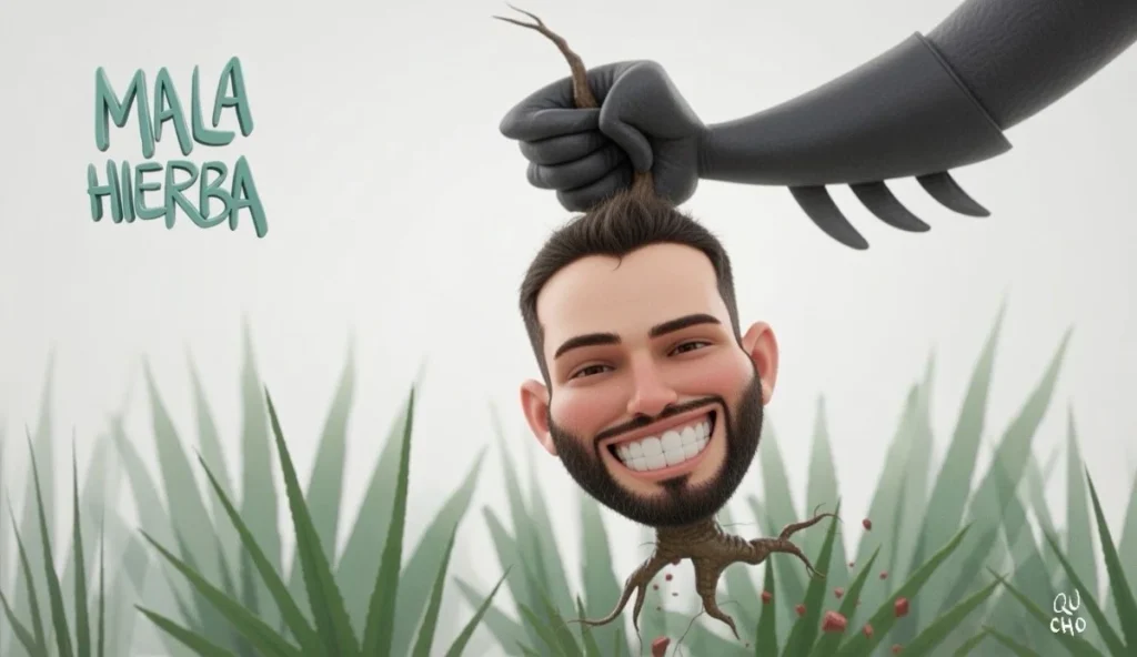 Cartón de Qucho sobre el alcalde de Tequila