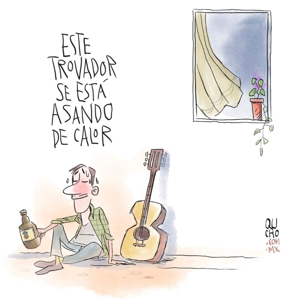 Cartón de Qucho sobre el calor