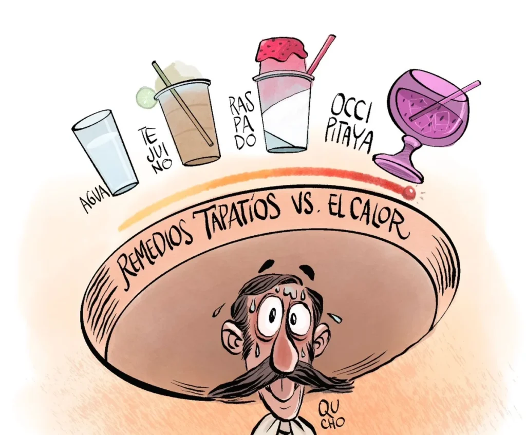 Cartón de Qucho sobre Guadalajara y el calor