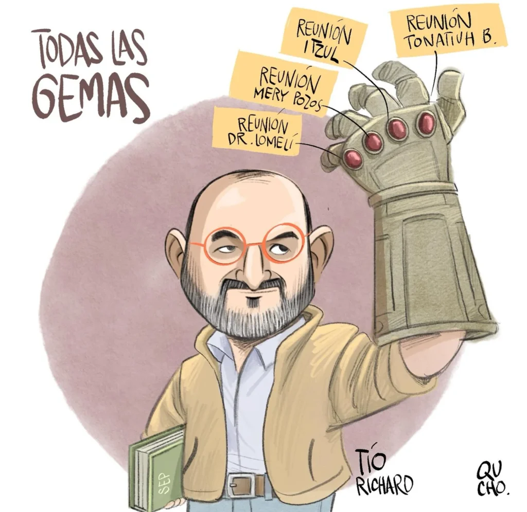 Cartón de Qucho Monero sobre el regreso del ex rector