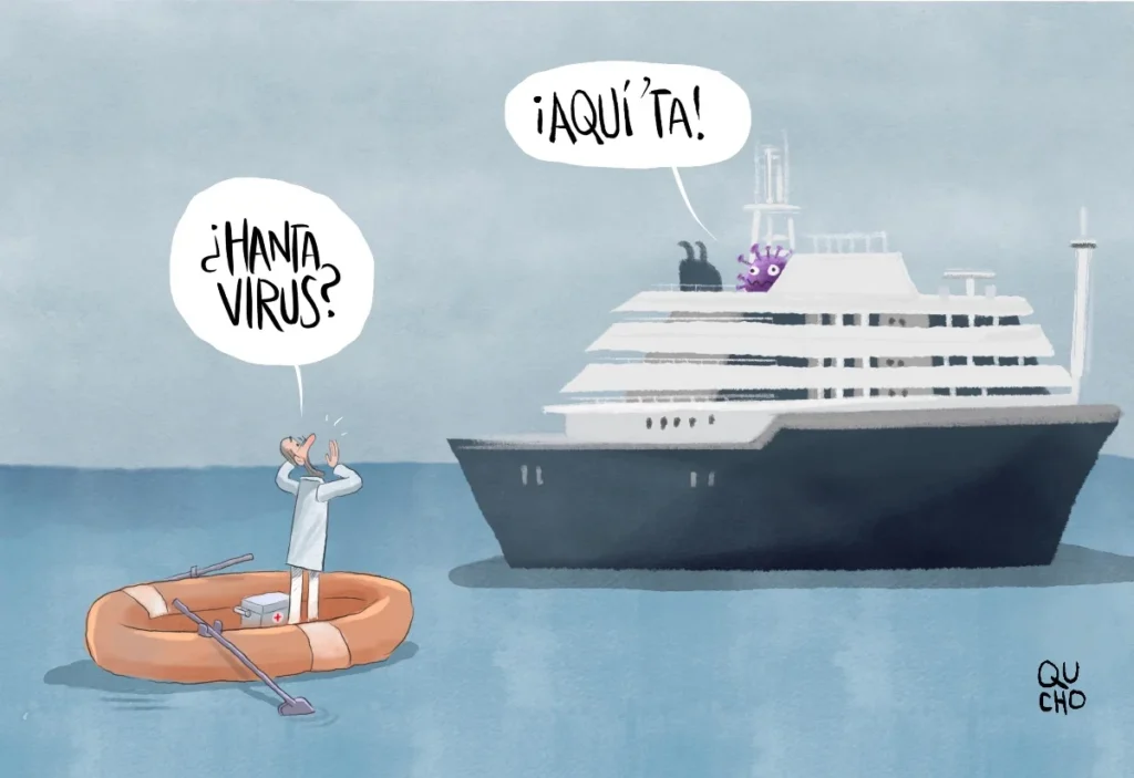 Cartón de Qucho sobre el hantavirus