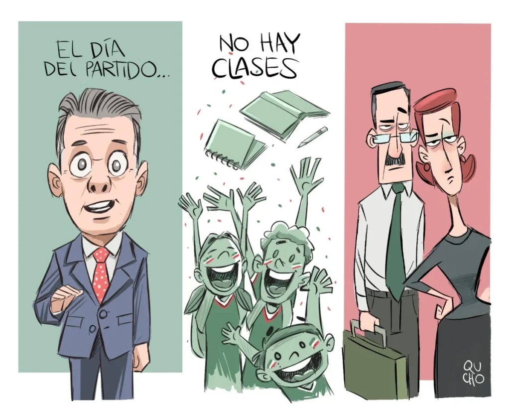 Cartón de Qucho Monero sobre la Selección Mexicana