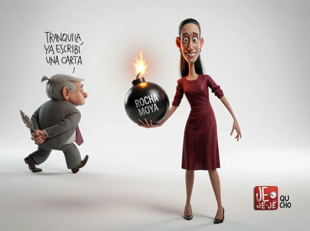 Cartón de Qucho Morena sobre el caso Rocha Moya
