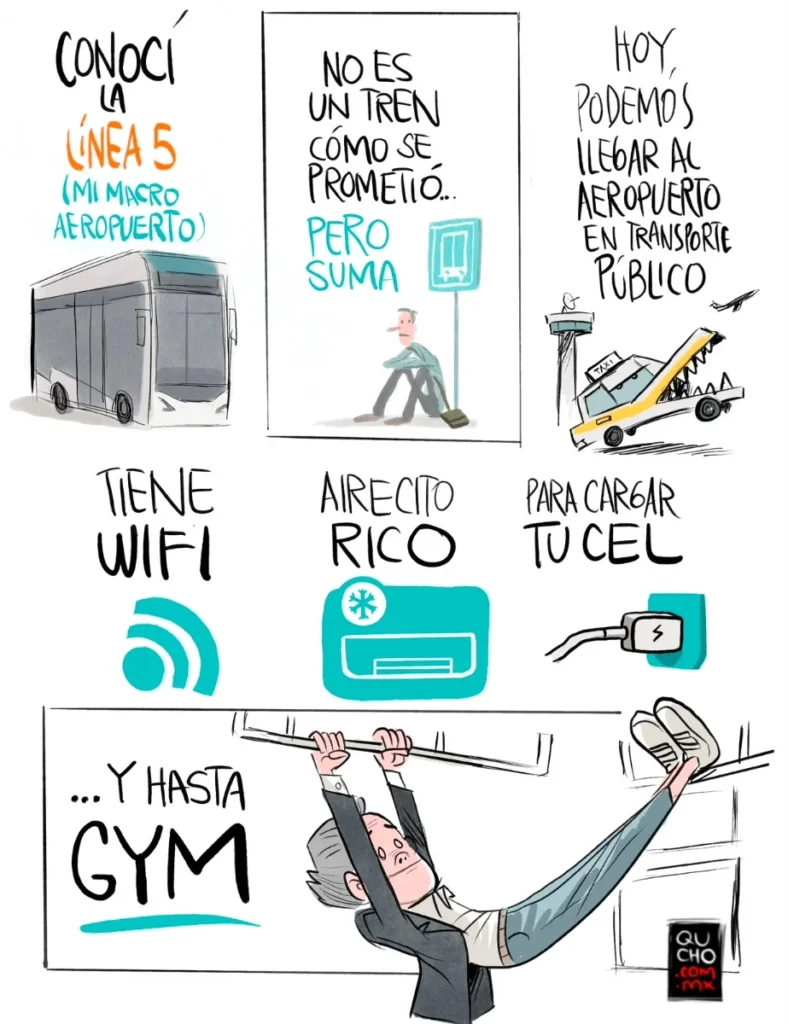 Qucho Monero dedica su cartón a la nueva Línea 5