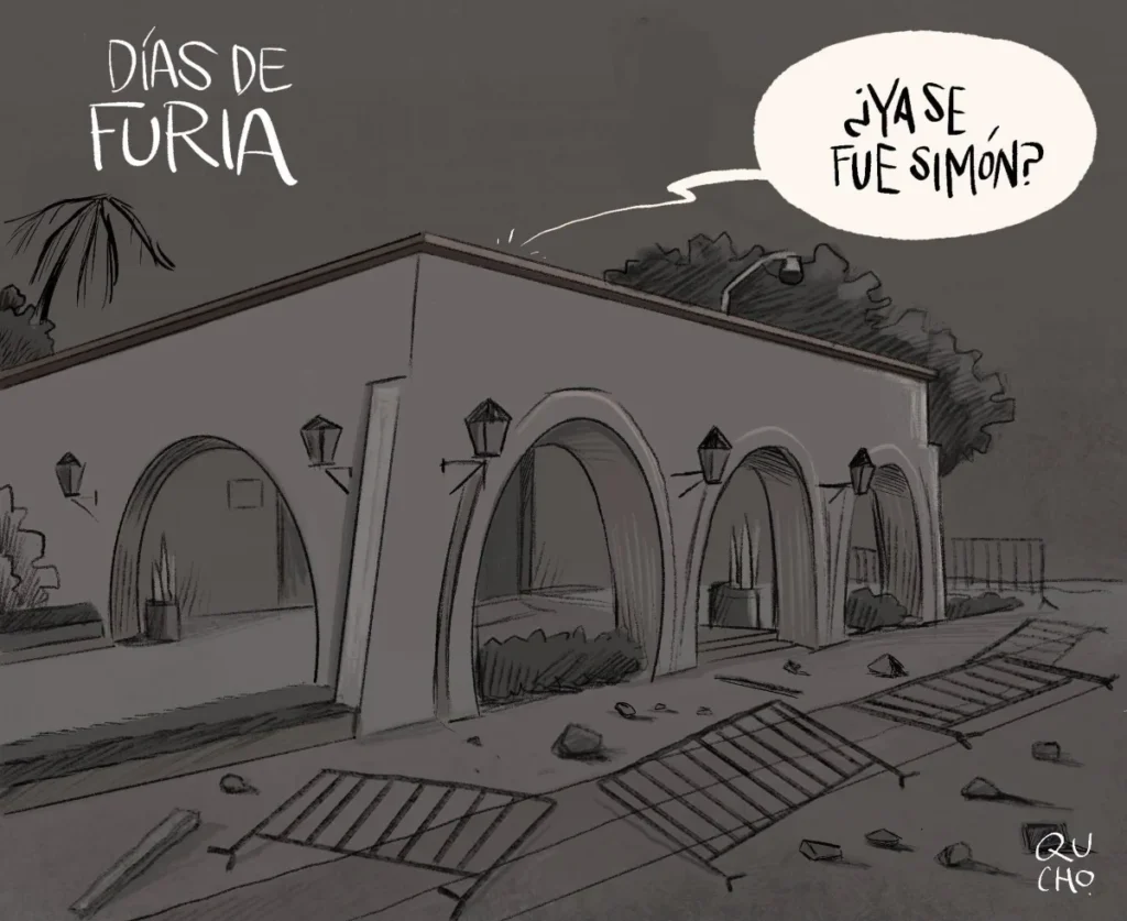 Cartón de Qucho sobre Casa Jalisco