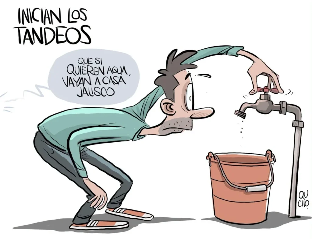 Cartón de Qucho Monero sobre los tandeos en la ZMG