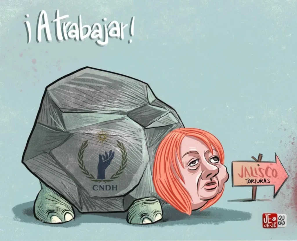 Cartón de Qucho sobre Rosario Piedra Ibarra
