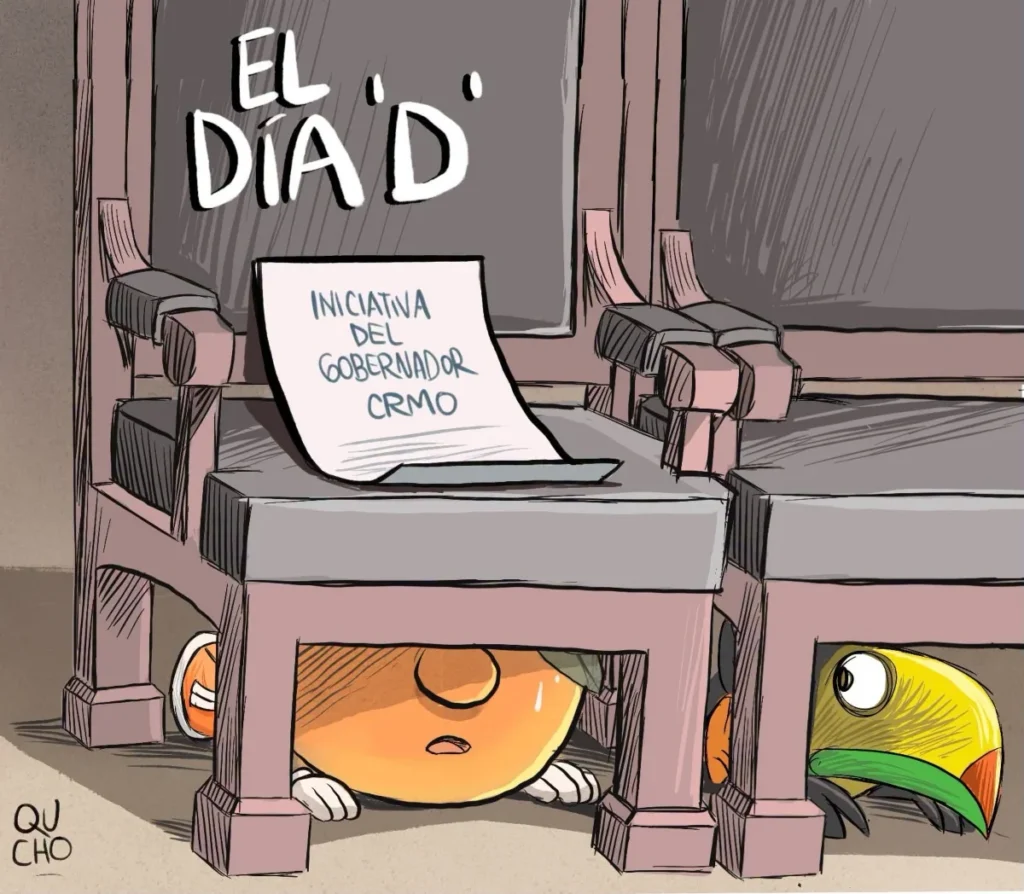 Cartón de Qucho Monero sobre Movimiento Ciudadano