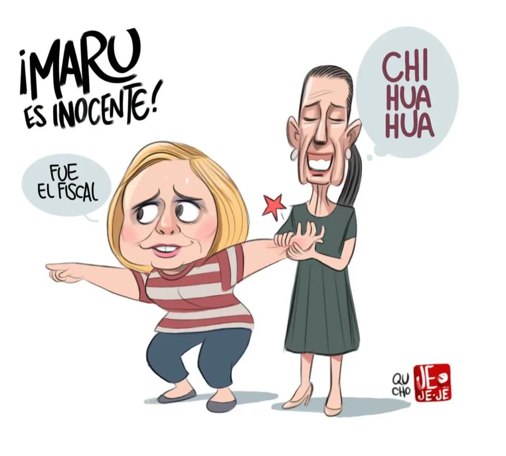 Cartón de Qucho sobre Maru Campos