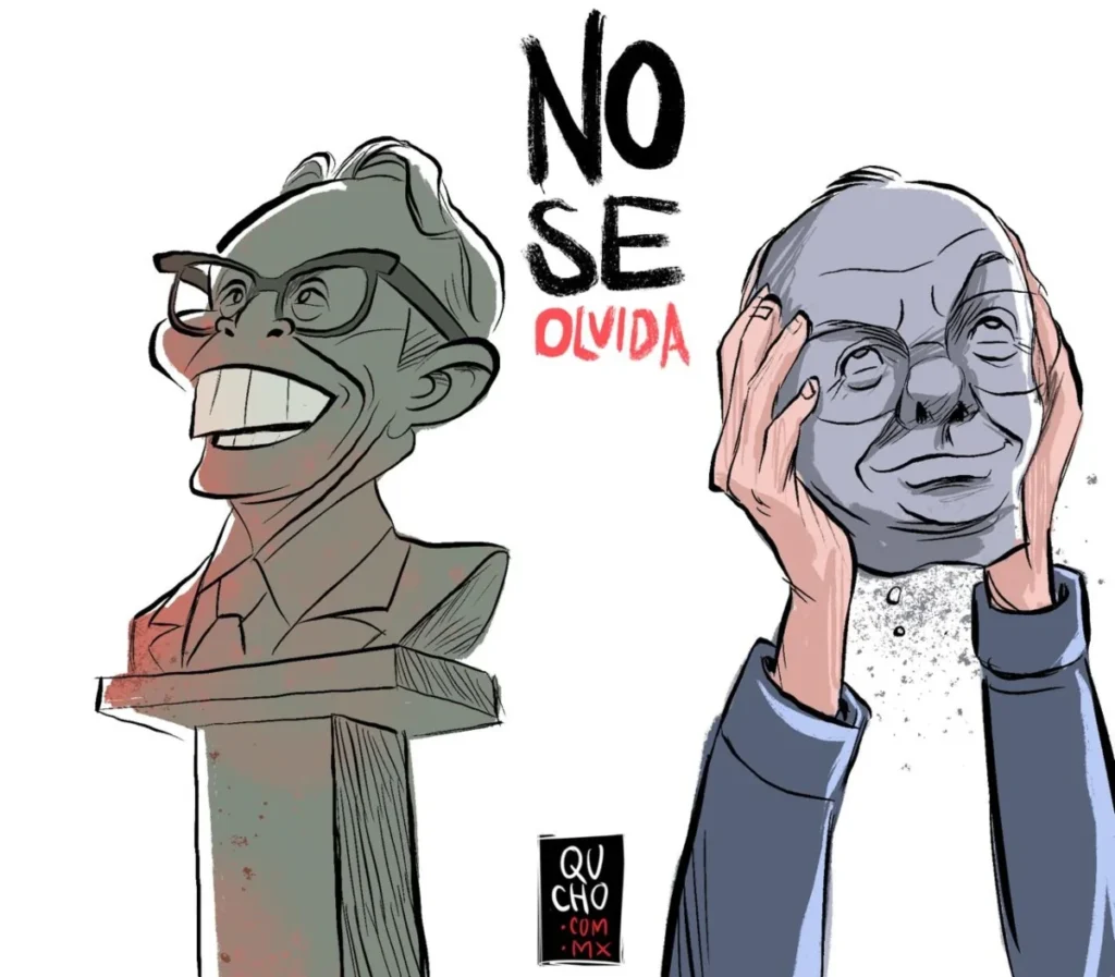 Cartón de Qucho sobre el 2 de octubre