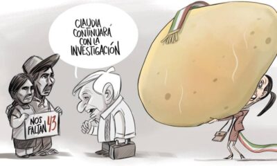 Carton Qucho sobre 10 años de Ayotzinapa