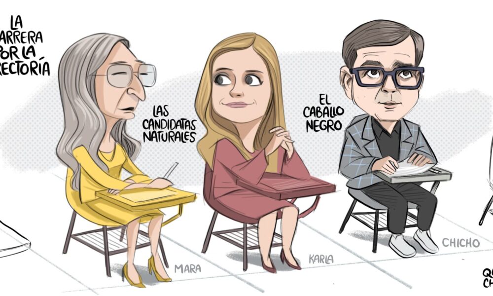 Carton de Qucho Moreno sobre los candidatos a rector de la UdeG