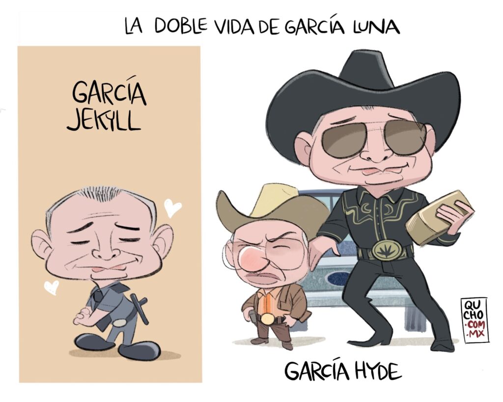 Cartón de Qucho la sentencia a Genero García Luna