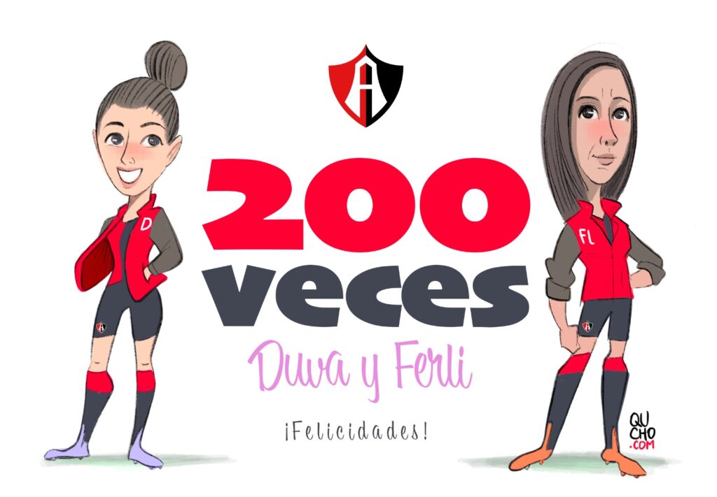 Carton de Qucho Monero sobre los 200 partidos jugados por Duva y Fenli