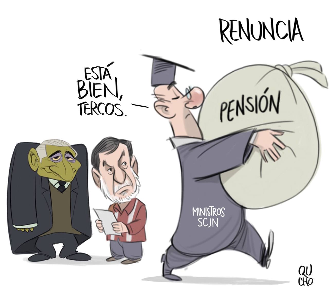 Los ministros de la suprema corte renuncia por pensión