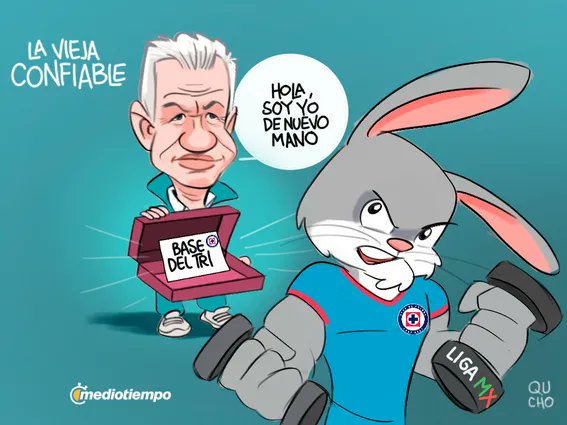 Cartón de Qucho Monero sobre el Cruz Azul