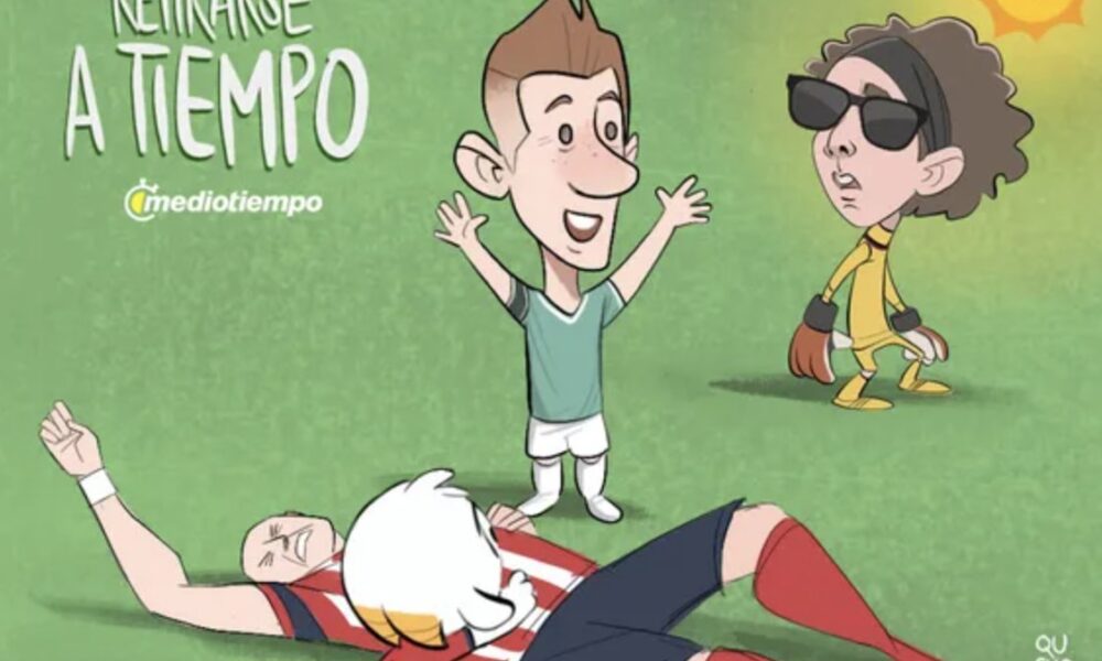 Cartón Qucho Monero sobre el retiro de Javier Hernández Chicharito