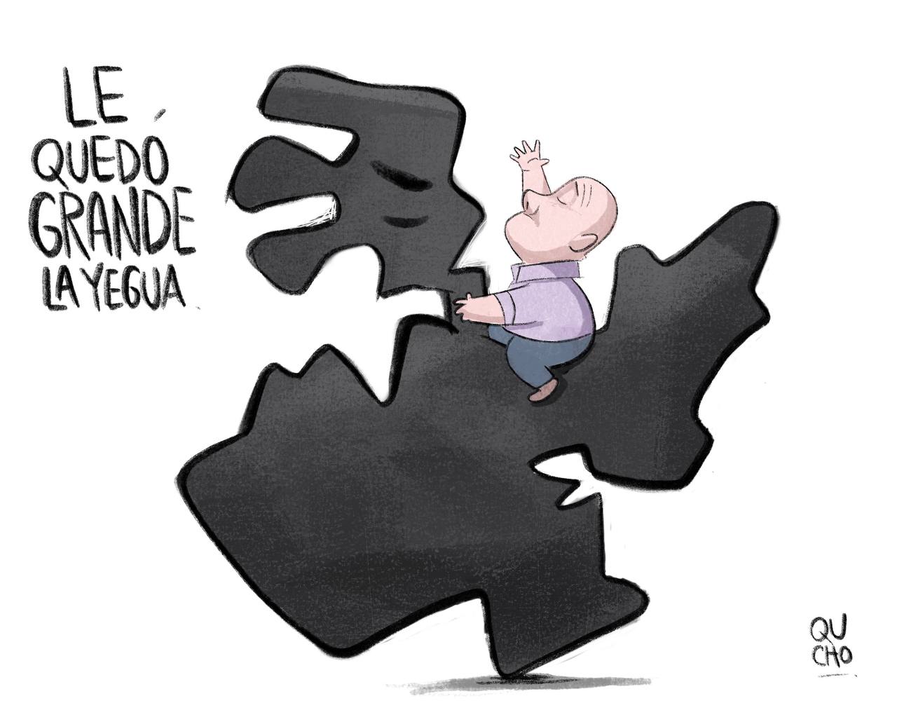 Carton de Qucho sobre Enrique Alfaro