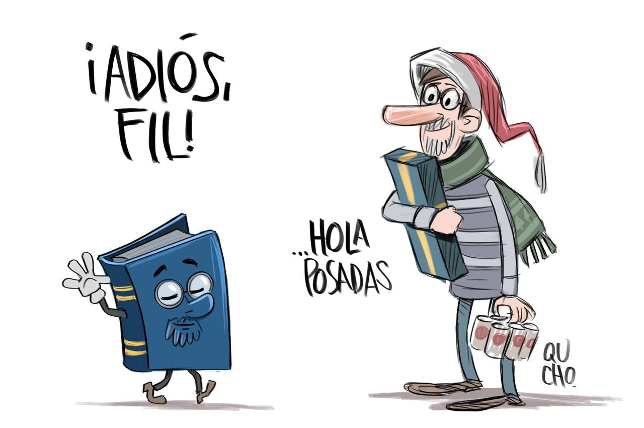 Cartón Qucho Monero sobre las posadas