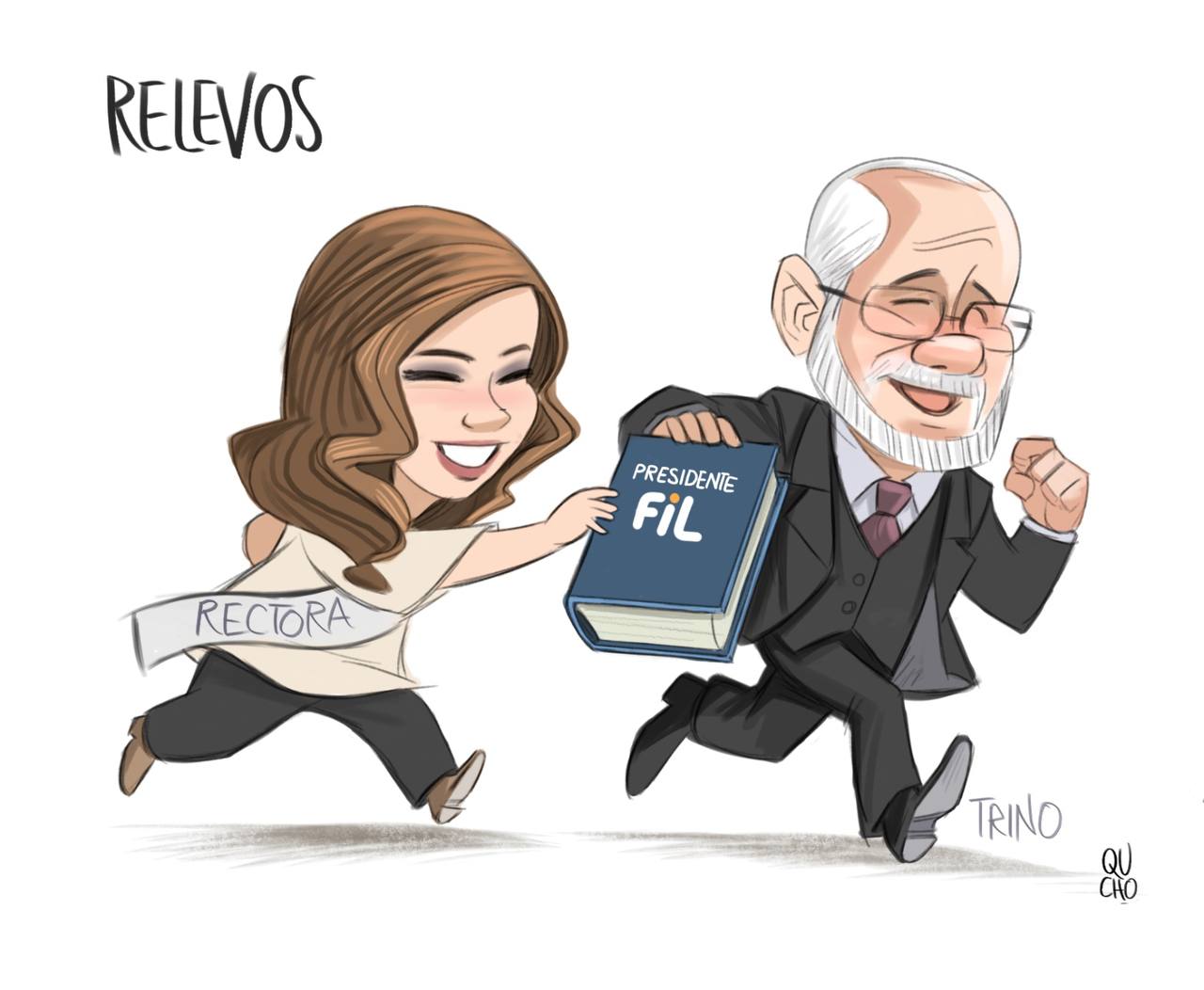 Cartón Qucho sobre el nuevo presidente de la FIL