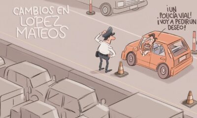 Cartón Qucho Monero sobre la policia vial