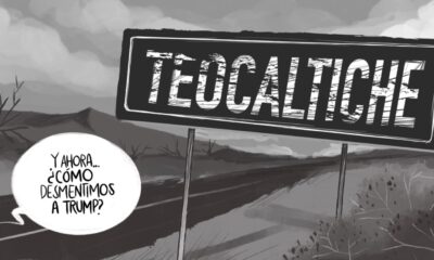 Cartón de Qucho Monero sobre Teocaltiche