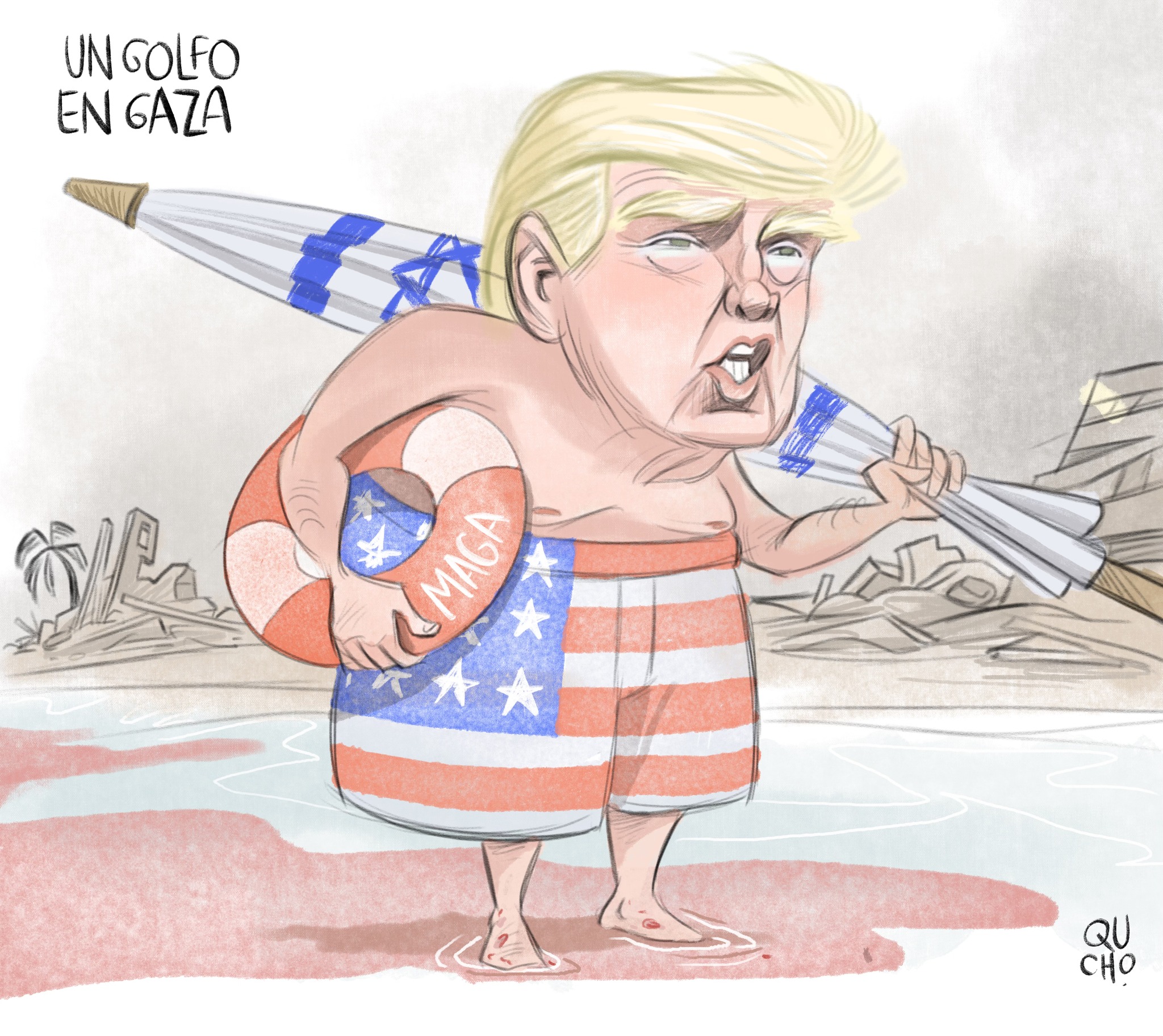 Cartón Qucho sobre Donald Trump