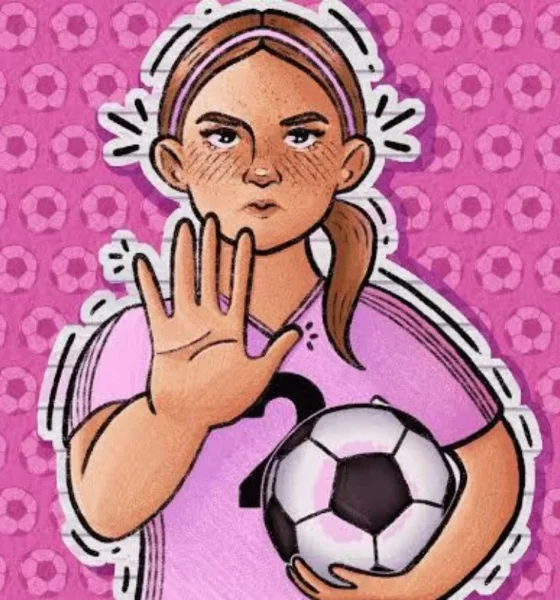 ilustración de futbol femenil