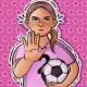ilustración de futbol femenil