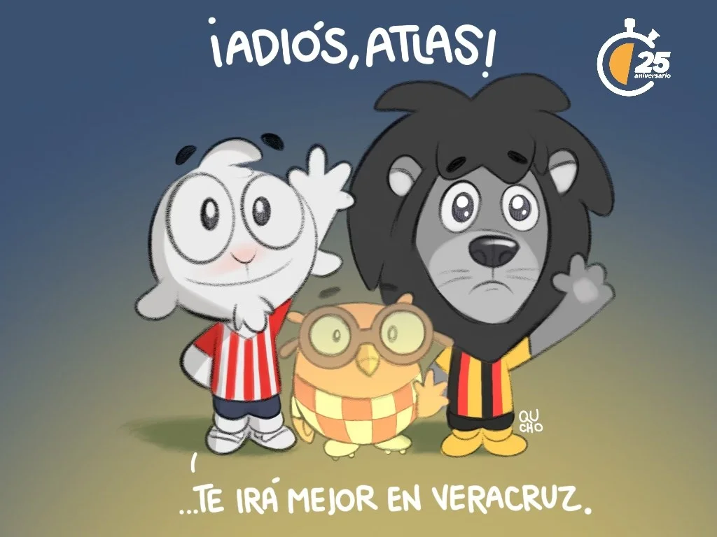 Cartón de Qucho sobre el adiós al Altas